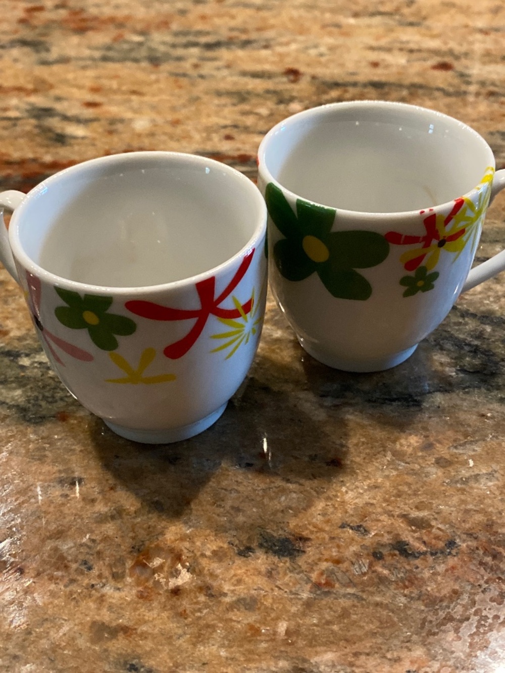Floral espresso cups set of 2